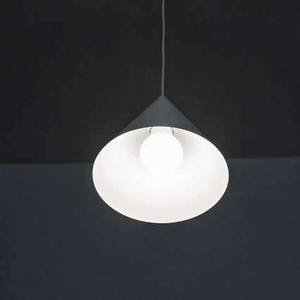 Pakabinamas šviestuvas ETNA II su laidu 1xE27/15W/230V, Ø 18,5 cm, baltas