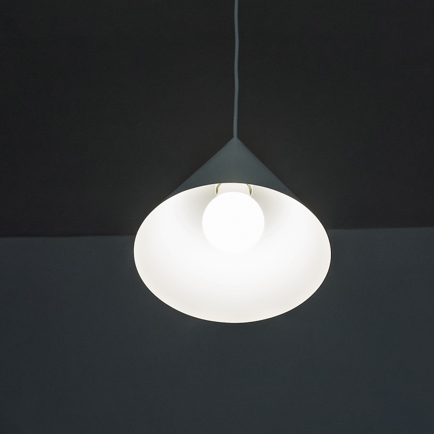 Pakabinamas šviestuvas ETNA II su laidu 1xE27/15W/230V, Ø 18,5 cm, baltas