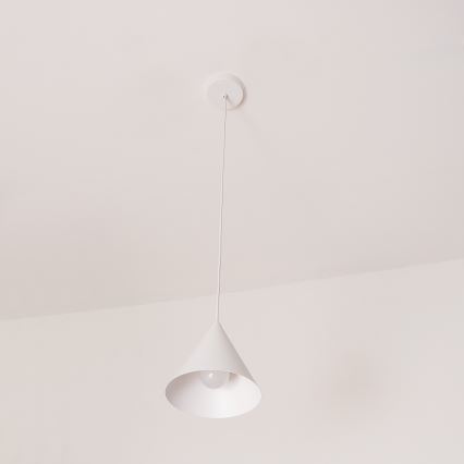 Pakabinamas šviestuvas ETNA II su laidu 1xE27/15W/230V, Ø 18,5 cm, baltas