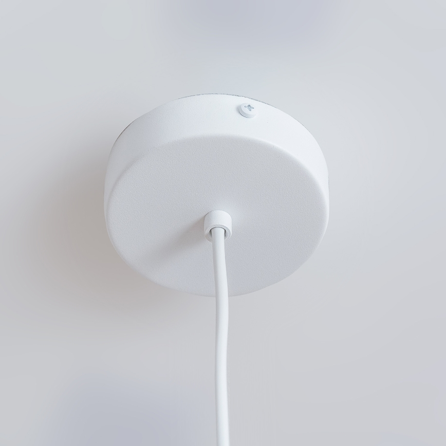 Pakabinamas šviestuvas ETNA II su laidu 1xE27/15W/230V, Ø 18,5 cm, baltas