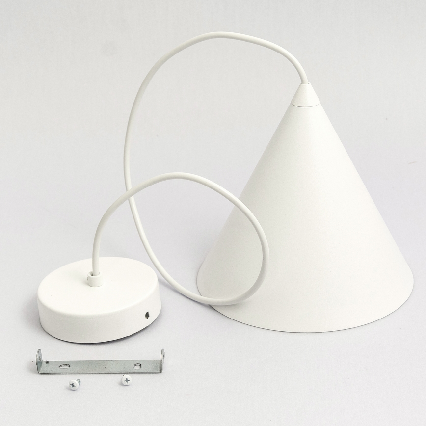 Pakabinamas šviestuvas ETNA II su laidu 1xE27/15W/230V, Ø 18,5 cm, baltas