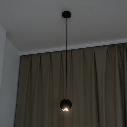 Pakabinamas šviestuvas GAMBIT ant laido 1xGU10/10W/230V, juodas