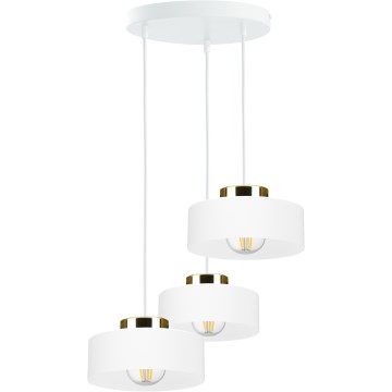 Pakabinamas šviestuvas IGNIA ant laido 3xE27/60W/230V, baltas