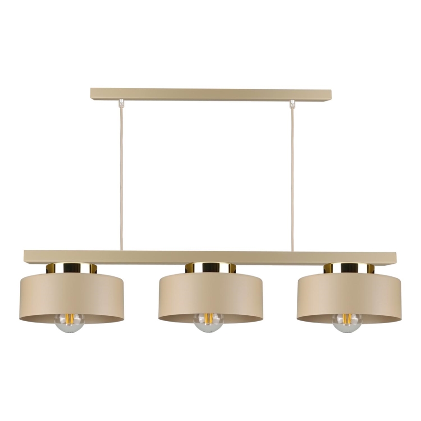 Pakabinamas šviestuvas IGNIA ant laido, 3xE27/60W/230V, taupe