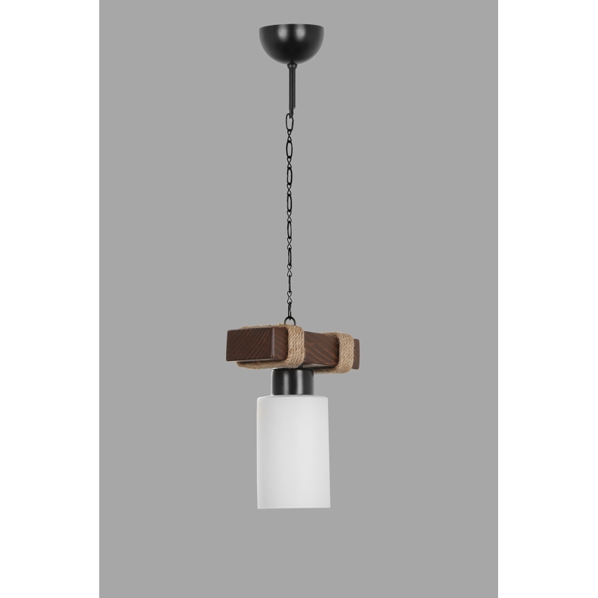 Pakabinamas šviestuvas JASMIN 1xE27/40W/230V rudas/baltas