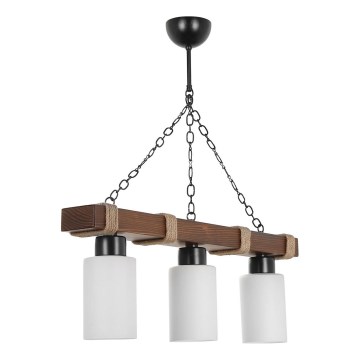 Pakabinamas šviestuvas JASMIN 3xE27/40W/230V rudas/baltas