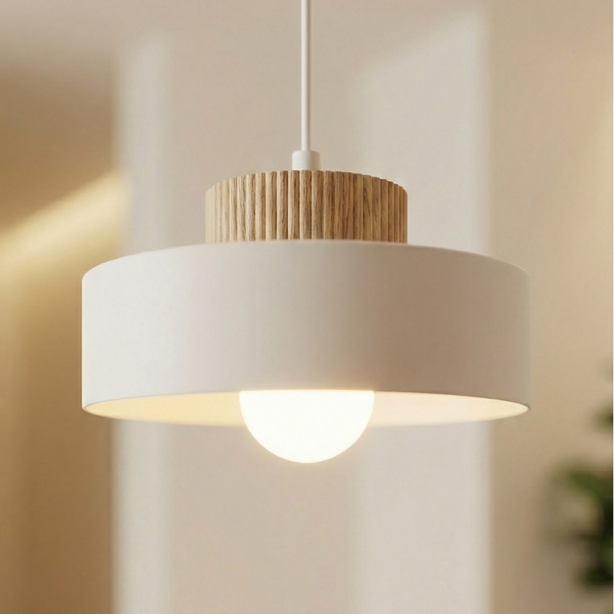 Pakabinamas šviestuvas KIVI su laidu 1xE27/15W/230V baltas