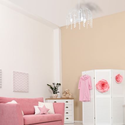 Pakabinamas šviestuvas KROPELKA 3xE14/60W/230V balta