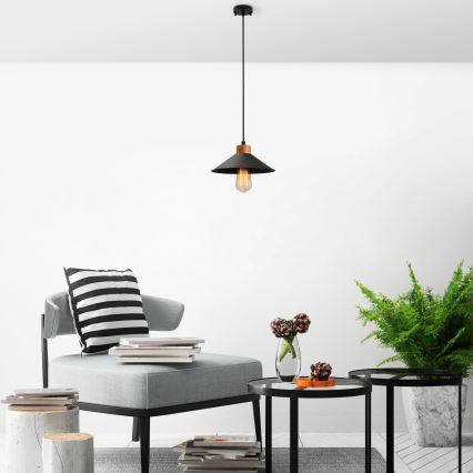 Pakabinamas šviestuvas MANAVGAT ant laido 1xE27/40W/230V juoda/ruda