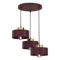 Pakabinamas šviestuvas MARTI su laidu 3xE27/15W/230V bordo/auksinis