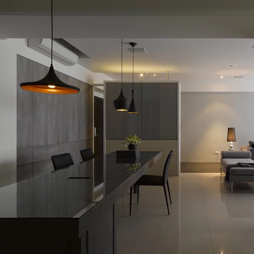 Pakabinamas šviestuvas MODERN E27/60W juoda