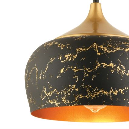 Pakabinamas šviestuvas MONZA su laidu 1xE27/40W/230V, skersmuo 30 cm, juodas/bronzinis