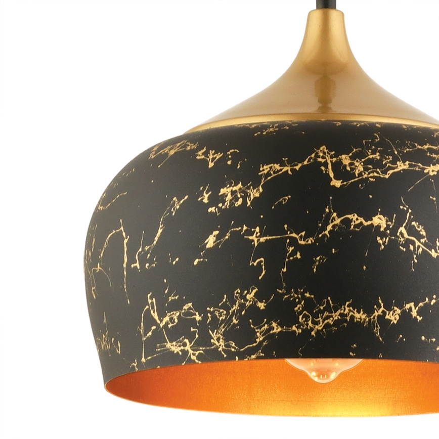 Pakabinamas šviestuvas MONZA su laidu 1xE27/40W/230V, skersmuo 30 cm, juodas/bronzinis