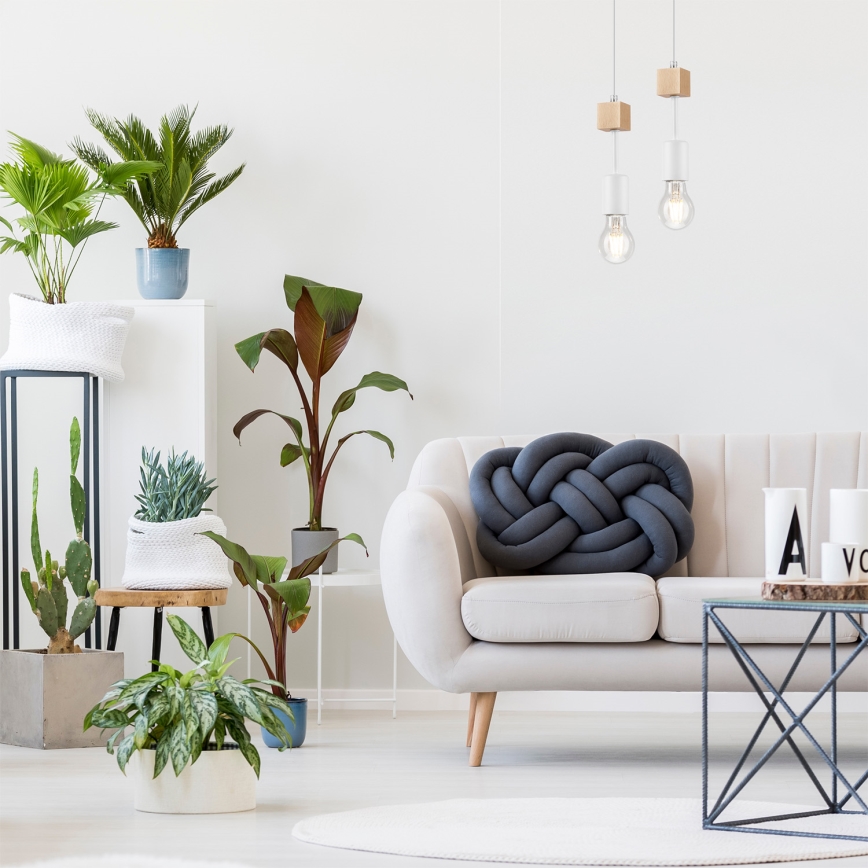 Pakabinamas šviestuvas ant laido ORAZIO 1xE27/60W/230V, ąžuolas