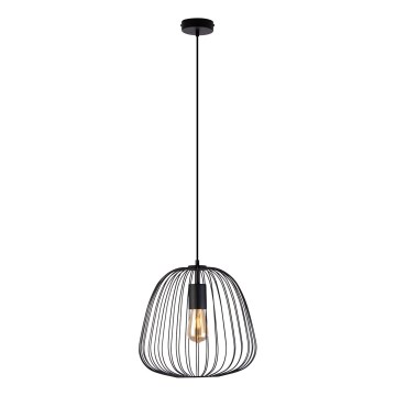 Pakabinamas šviestuvas OVELLA su laidu, 1xE27/15W/230V, skersmuo 36 cm, juodas
