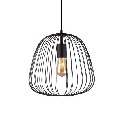 Pakabinamas šviestuvas OVELLA su laidu, 1xE27/15W/230V, skersmuo 36 cm, juodas