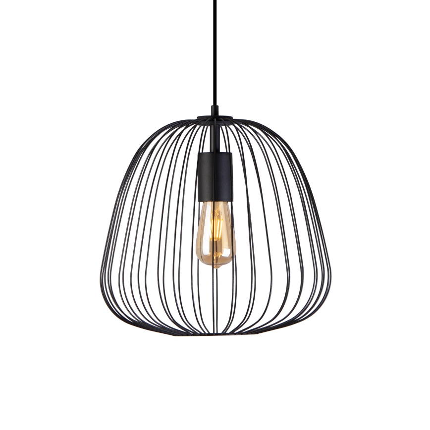 Pakabinamas šviestuvas OVELLA su laidu, 1xE27/15W/230V, skersmuo 36 cm, juodas