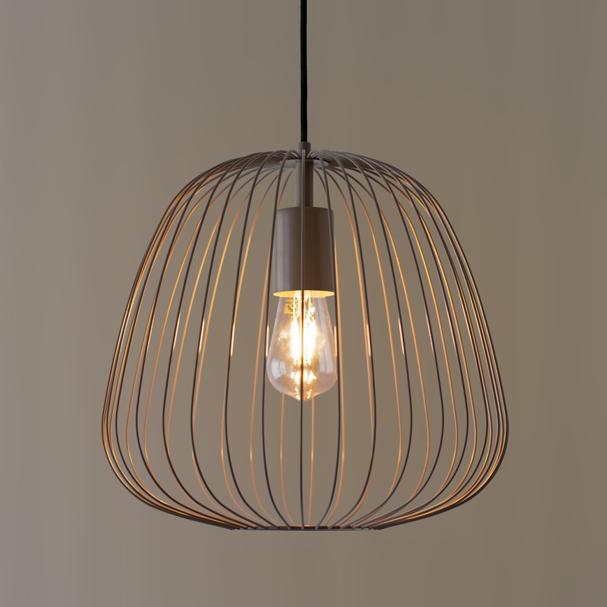 Pakabinamas šviestuvas OVELLA su laidu 1xE27/15W/230V, skersmuo 36 cm, pilkas