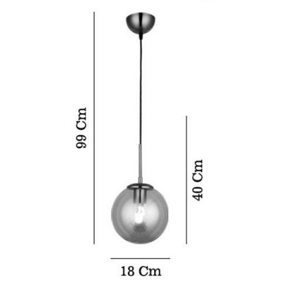 Pakabinamas šviestuvas POLINO su laidu, 1xE27/40W/230V, bronzinis