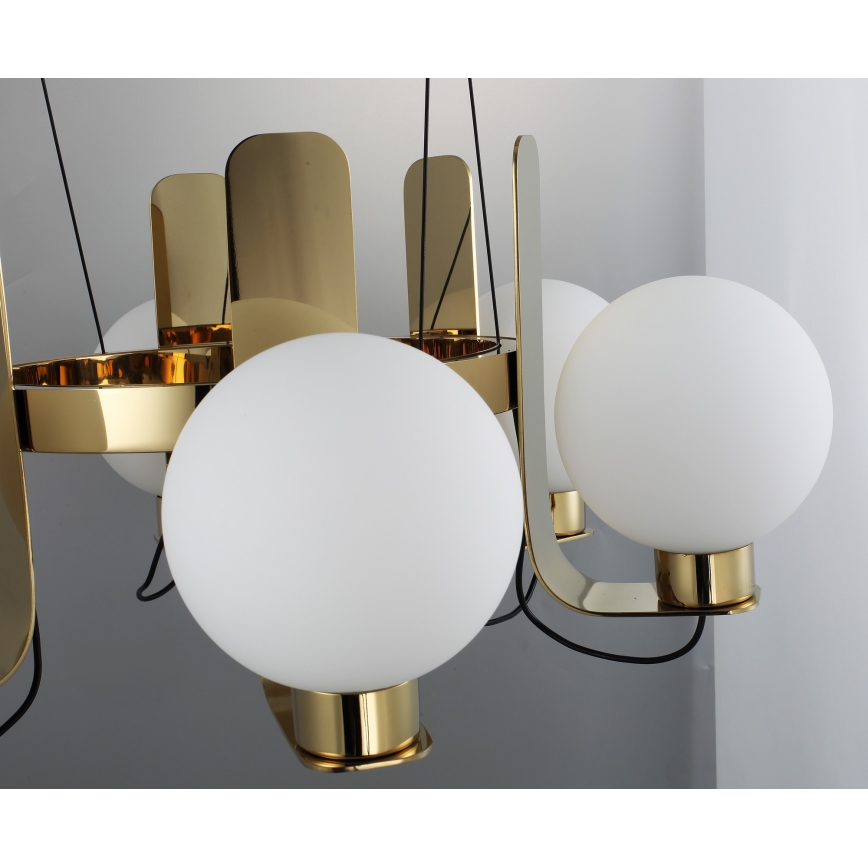 Pakabinamas šviestuvas REGGIO ant laido, 6xE27/40W/230V, aukso spalvos