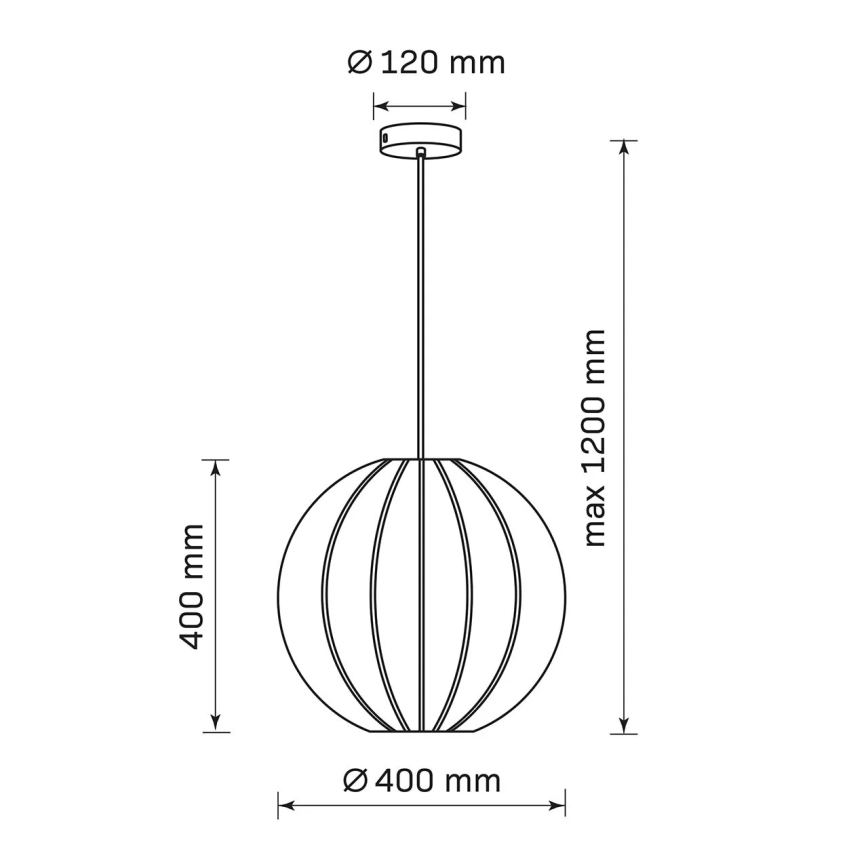 Pakabinamas šviestuvas SENSAI su laidu 1xE27/20W/230V Ø 40 cm smėlio spalvos