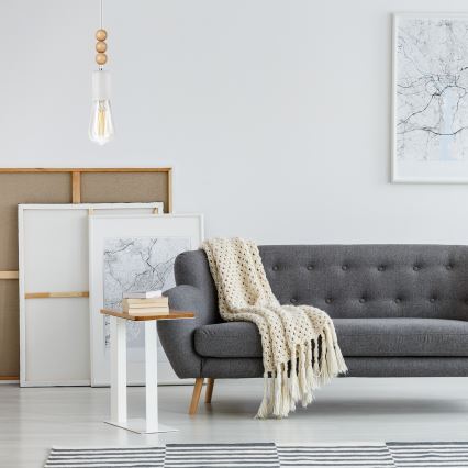 Pakabinamas šviestuvas ant laido SIMON 1xE27/60W/230V, ąžuolo spalvos