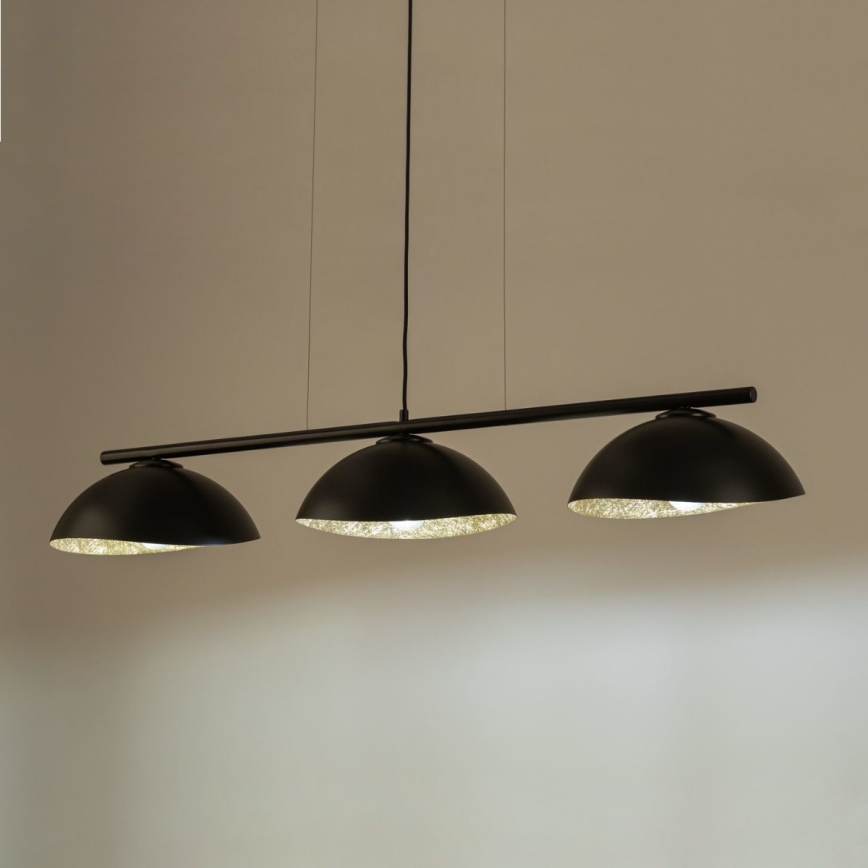 Pakabinamas šviestuvas ant laido SOLAR 3xE27/60W/230V juodas