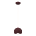 Pakabinamas šviestuvas SOOL su laidu 1xE27/15W/230V, skersmuo 15 cm, bordo