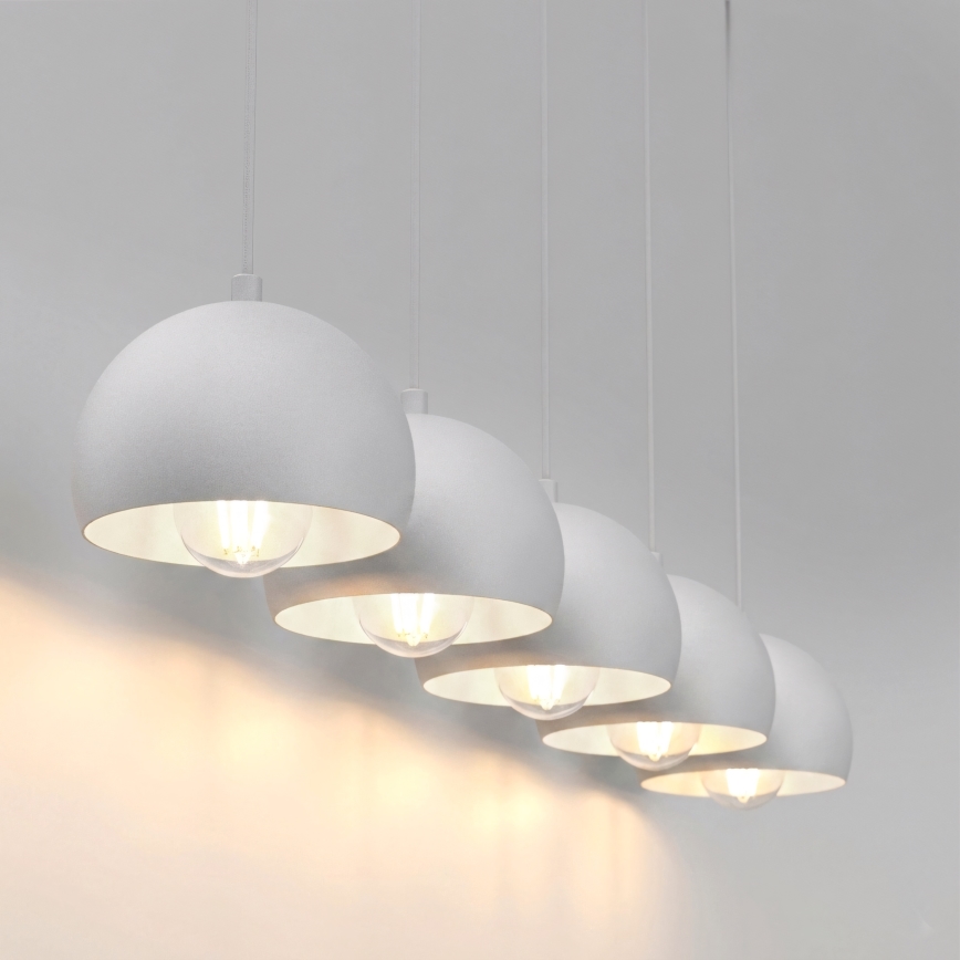 Pakabinamas šviestuvas SOOL su laidu 5xE27/15W/230V baltas