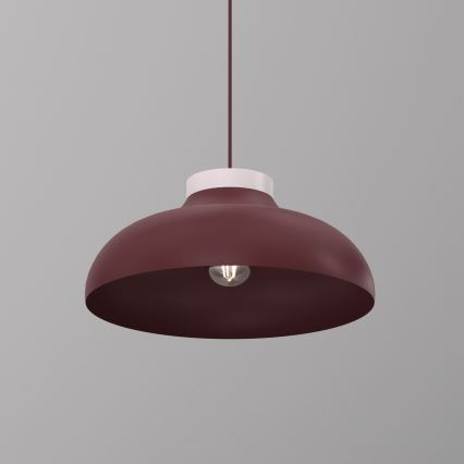 Pakabinamas šviestuvas su kabeliu BASCA 1xE27/15W/230V bordo/kreminė