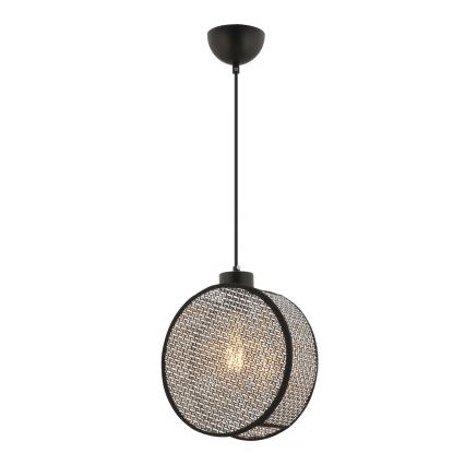Pakabinamas šviestuvas su kabeliu DRUM 1xE27/60W/230V pilka/juoda