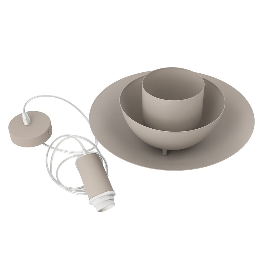 Pakabinamas šviestuvas su kabeliu FERRO 1xE27/15W/230V pilkas