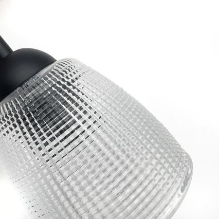 Pakabinamas šviestuvas su kabeliu LEANDRA 3xE27/15W/230V ąžuolas/juoda