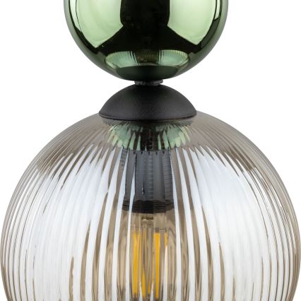 Pakabinamas šviestuvas su kabeliu SOPHIA 1xE14/10W/230V juoda/žalia/dūminė smėlinė