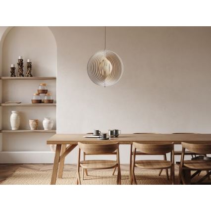 Pakabinamas šviestuvas su laidu 1xE27/60W/230V Ø 50 cm masyvas/fanera/kaučiukmedis