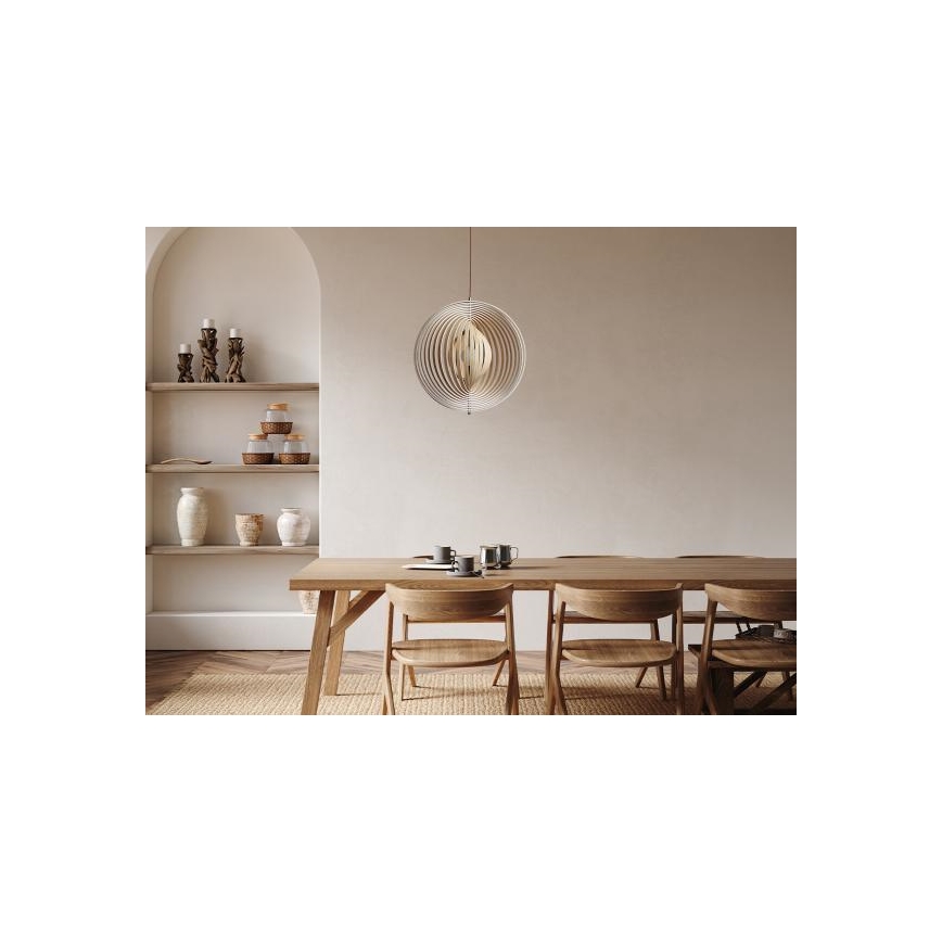 Pakabinamas šviestuvas su laidu 1xE27/60W/230V Ø 50 cm masyvas/fanera/kaučiukmedis