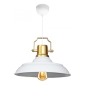 Pakabinamas šviestuvas su laidu AYD 1xE27/40W/230V balta/auksinė
