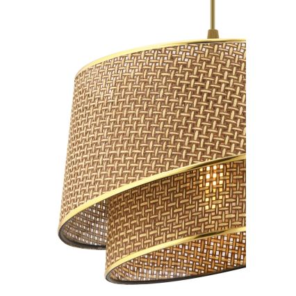 Pakabinamas šviestuvas su laidu BARETTE 1xE27/60W/230V rudas/auksinis