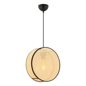 Pakabinamas šviestuvas su laidu BIG DRUM 1xE27/60W/230V smėlinė/juoda