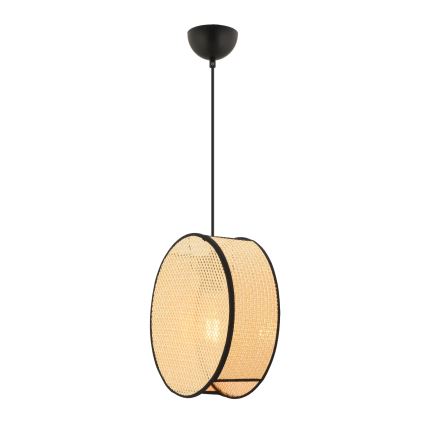 Pakabinamas šviestuvas su laidu BIG DRUM 1xE27/60W/230V smėlinė/juoda