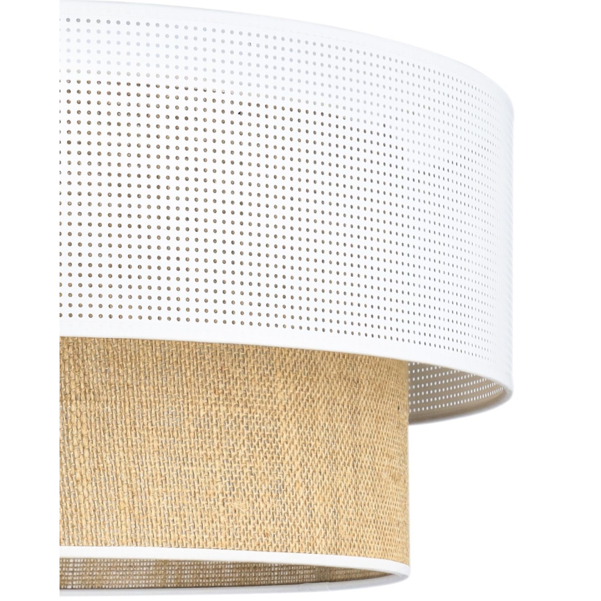 Pakabinamas šviestuvas su laidu BORHO 1xE27/60W/230V balta/juta