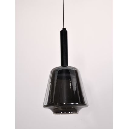 Pakabinamas šviestuvas su laidu BUENO 1xGX53/9W/230V Ø 18 cm dūminė juoda