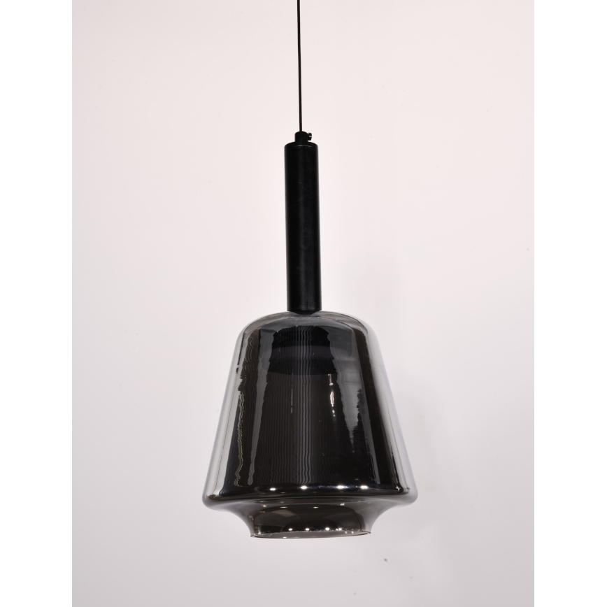 Pakabinamas šviestuvas su laidu BUENO 1xGX53/9W/230V Ø 18 cm dūminė juoda
