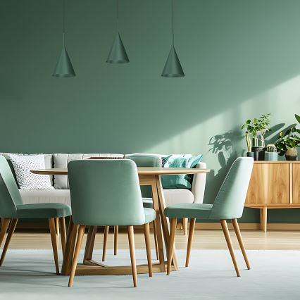 Pakabinamas šviestuvas su laidu CAPITAL 1xGX53/15W/230V, skersmuo 17 cm, žalias