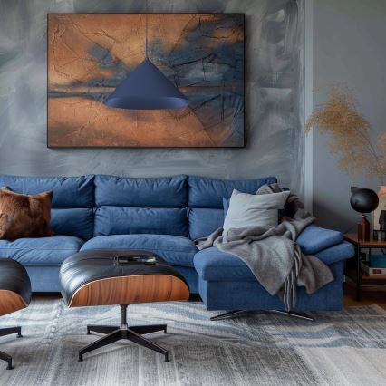 Pakabinamas šviestuvas su laidu CAPITAL 1xGX53/15W/230V, skersmuo 46 cm, mėlynas