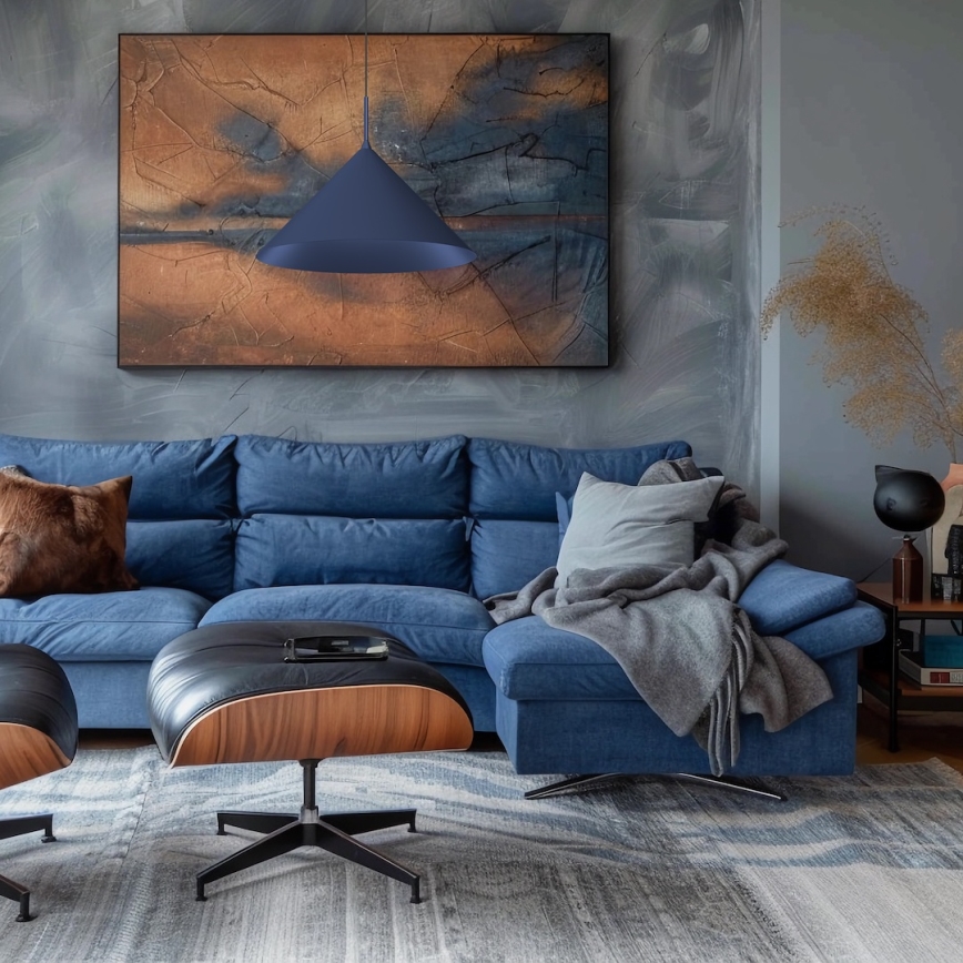 Pakabinamas šviestuvas su laidu CAPITAL 1xGX53/15W/230V, skersmuo 46 cm, mėlynas