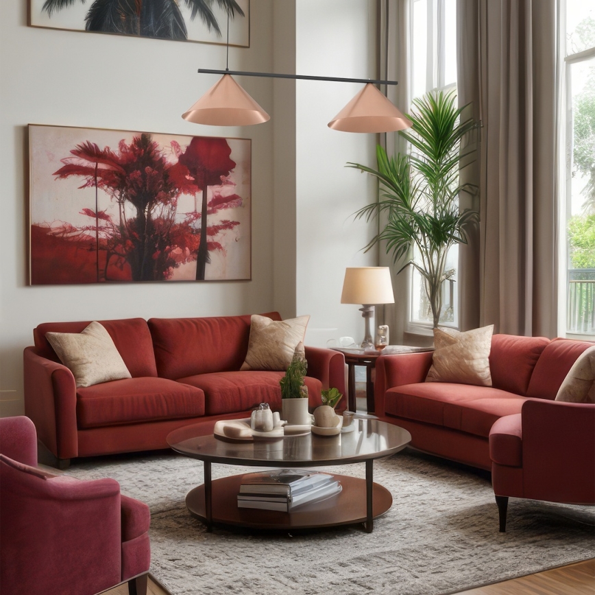 Pakabinamas šviestuvas su laidu CAPITAL 2xGX53/15W/230V, vario spalvos