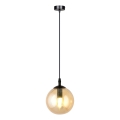 Pakabinamas šviestuvas su laidu COSMO 1xE14/10W/230V skersmuo 14 cm juodas/dūminė smėlinė