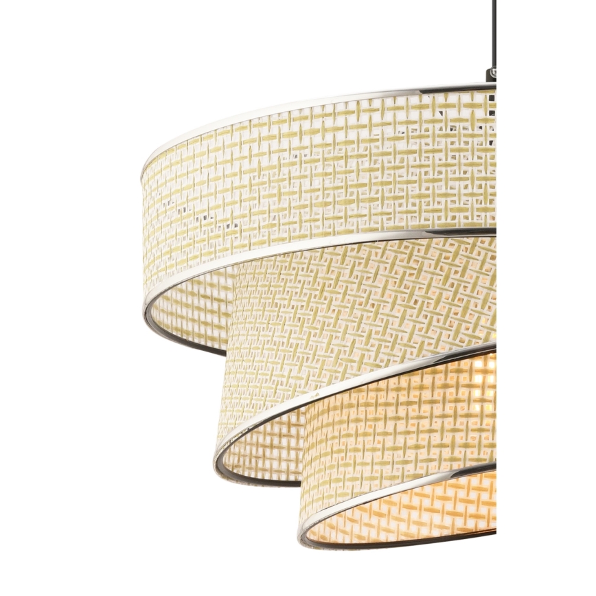 Pakabinamas šviestuvas su laidu COUPER 1xE27/60W/230V kreminis/blizgus chromas