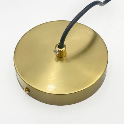 Pakabinamas šviestuvas su laidu CRISTAL 1xE14/15W/230V žalvaris/dūminė juoda